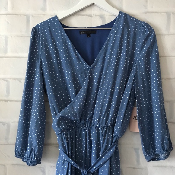 Gibson | Paloma Woven polka dot wrap dress - Picture 6 of 8